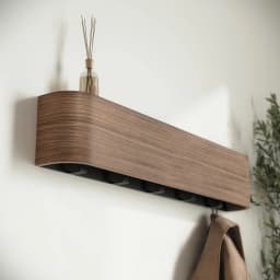 Walnut Wall Hanger, Entrance Clothes Hanger, Wall Coat Hook, Veneer Hanger, Wall Hanger Clothing Rack Stand Garment Rack