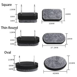 10pcs/set Practical DIY Felt Pads Moisture-proof Thicken Sofa Foot Nail Felt Non-slip Scratch Protector Mat Scratch Protector