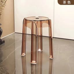 Cost-effective Light Luxury Crystal High-Footed Stool, High-Quality Living Room and Dining Room Spare Transparent Bench
