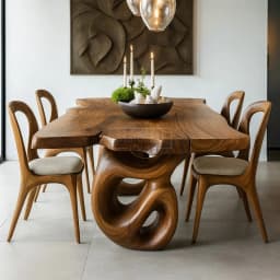 #Luxury Solid Wood Dining Table Set Modern Chairs Minimalist Home Furniture Villa Hotel Banquet Room Decor