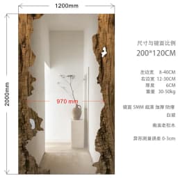 Mid century wooden full-length mirror furniture living room floor mounted dressing mirror room decoration espejos para pared