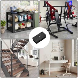 4-20PCS Black Plastic Rectangular Hole Plugs M6 M8 Threaded Nut Covers,Dust-proof End Caps for Chairs Furniture Legs Accessories