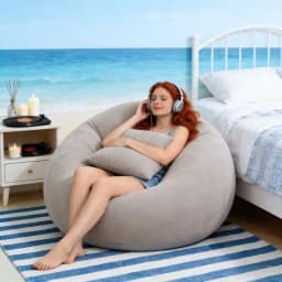 Large Lazy Inflatable PVC Sofa Chair Lounger Seat Bean Bag Tatami Style Living Room Couch 2026 Latest Models Puff Pouf