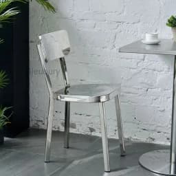 Dining Metal Stainless Backrest Steel Restaurant Chairs for Cafes Home Decor Kitchen Island Dining Chairs