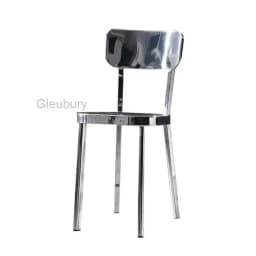 Dining Metal Stainless Backrest Steel Restaurant Chairs for Cafes Home Decor Kitchen Island Dining Chairs