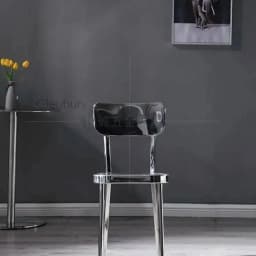 Dining Metal Stainless Backrest Steel Restaurant Chairs for Cafes Home Decor Kitchen Island Dining Chairs