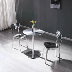 Dining Metal Stainless Backrest Steel Restaurant Chairs for Cafes Home Decor Kitchen Island Dining Chairs