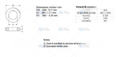 2/5pcs FT-50-43 Ferrite RF Toroid Core Fair-rite 12.7x7.1x4.75mm for Antenna DIY