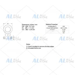 2/5pcs FT-50-43 Ferrite RF Toroid Core Fair-rite 12.7x7.1x4.75mm for Antenna DIY