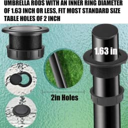 Extra Thick Patio Table Umbrella Hole Ring Plug Cap Weatherproof Garden Tool Yard Parasol Table Hole Cover Insert Durable