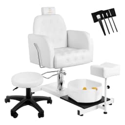 Foot SPA Chair Sofa with Foot Bath Basin Pedicure Hydraulic Lifting 360° Rotation Nail Salon Furniture