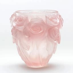 Hand-carved home decoration, ornaments crystal glass rose vase