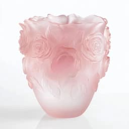 Hand-carved home decoration, ornaments crystal glass rose vase