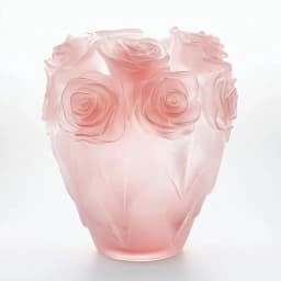Hand-carved home decoration, ornaments crystal glass rose vase