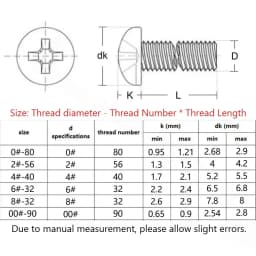 UNC/UNF 0#-80 2#-56 4#-40 6#-32 8#-32 10#-24 304 Stianless Steel Cross Recessed Pan Round Head Screws Phillips Machine Bolts