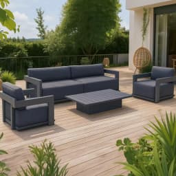 Modern Outdoor Aluminum Sofa Set with Coffee Table, Garden Terrace, Patio and Park Waterproof Terrace Leisure Furniture