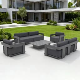 Modern Outdoor Aluminum Sofa Set with Coffee Table, Garden Terrace, Patio and Park Waterproof Terrace Leisure Furniture
