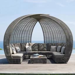 Outdoor Modern Sofa Bed for Garden Hotel & Terrace Use-Simple Design Pre-packed