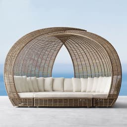 Outdoor Modern Sofa Bed for Garden Hotel & Terrace Use-Simple Design Pre-packed
