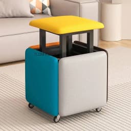modern Creative 5 in 1 Sofa Stool Nordic Living Room Furniture Home Rubik's Cube Combination Fold Stool Iron Storage Ottomans y
