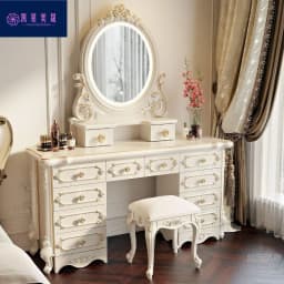 Hxl vanity table - all-in-one multifunctional makeup desk with storage for bedroom