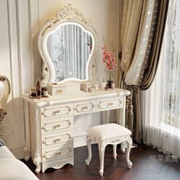 Hxl vanity table - all-in-one multifunctional makeup desk with storage for bedroom
