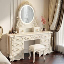 Hxl vanity table - all-in-one multifunctional makeup desk with storage for bedroom
