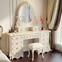 Hxl vanity table - all-in-one multifunctional makeup desk with storage for bedroom