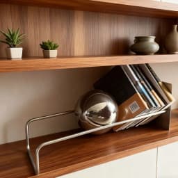 Mid-Century Modern Bookshelf Magazine Rack Stainless Steel Acrylic Desktop Storage Shelf for Office Study Room Decor Bookcase