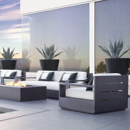 Hotel Outdoor Sofa Villa Aluminum Outdoor Sofa Set Resort Furniture Luxury Garden Furniture Patio Sofa with Coffee Table