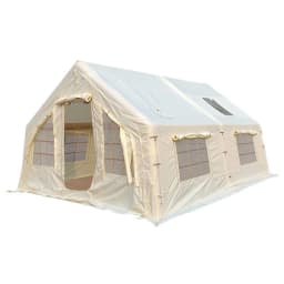 Custom 10 Person Four-Season One Bedroom Soundproof Waterproof Canvas Air Glamping Inflatable Tent for Party and Camping