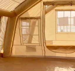 Custom 10 Person Four-Season One Bedroom Soundproof Waterproof Canvas Air Glamping Inflatable Tent for Party and Camping