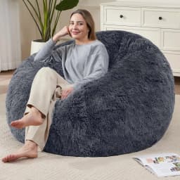 Lazy sofa bean bag artificial fur Doudou sofa jacket children's toy storage cover