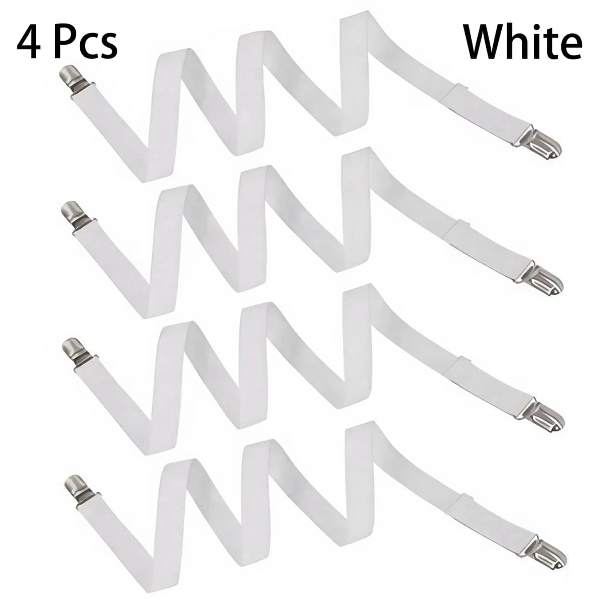 4PCS Double Clip Sheet Fasteners - Versatile Sheet Clips for Bed Sheets and Sofa Covers with Non-slip Adjustment