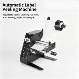 Automatic Label Peeling Machine Fully Automatic Sticker Separator Stripper For Self Adhesive Label Industrial Label Dispenser