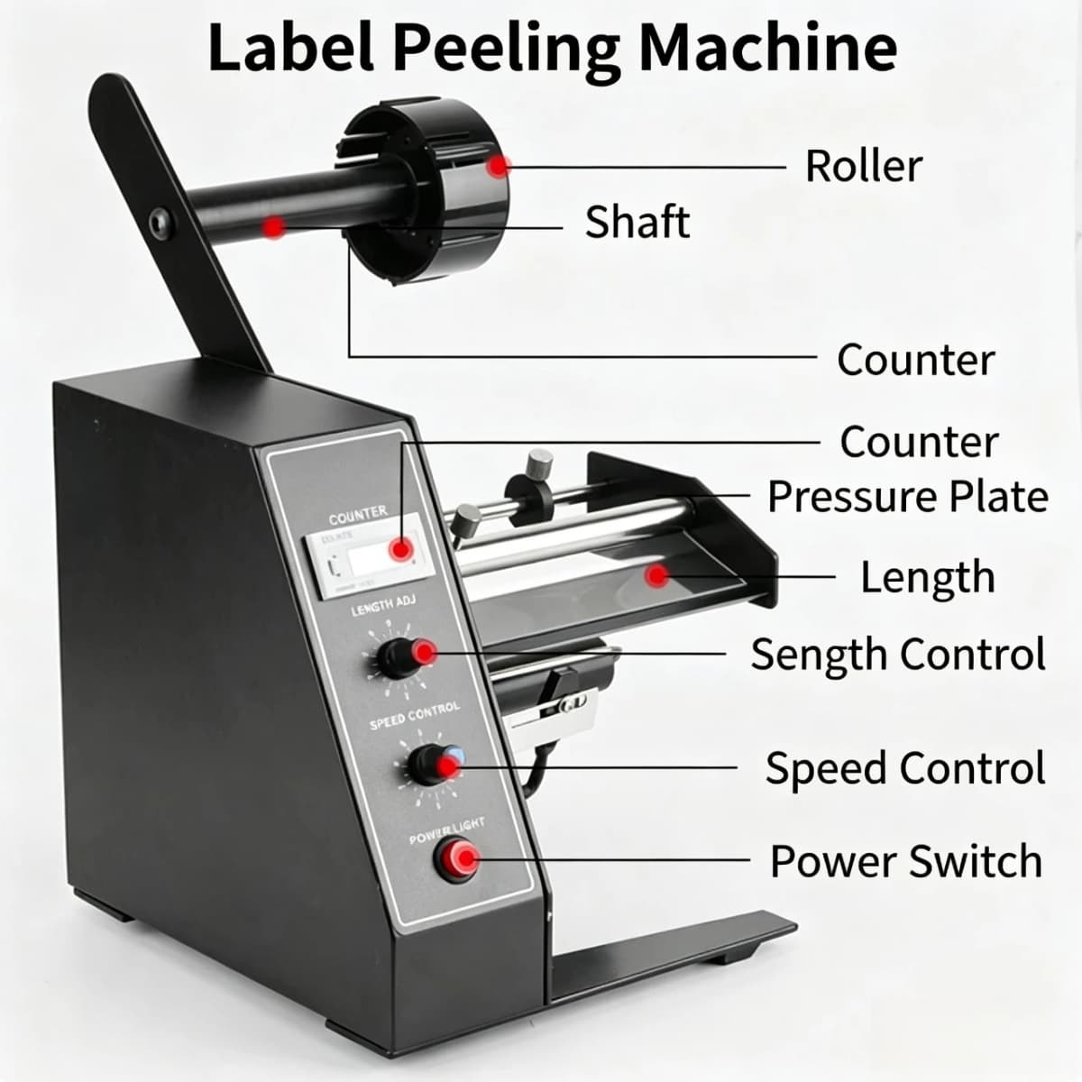 Automatic Label Peeling Machine Fully Automatic Sticker Separator Stripper For Self Adhesive Label Industrial Label Dispenser