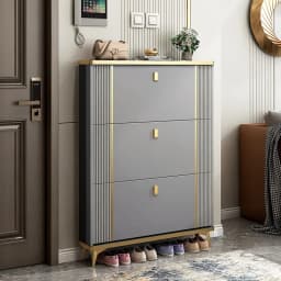 Ultra Thin Shoe Cabinet Modern Flip Door Shoe Storage Cabinet Large Capacity Entrance Organizer Slim Hallway Furniture HomeDecor