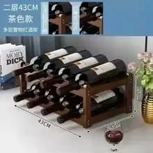 Red Wine Rack Decoration Household Grid Wine Display Rack Table Creative Wine Bottle Rack Simple Wine Cabinet Assemble Storage R