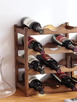 Red Wine Rack Decoration Household Grid Wine Display Rack Table Creative Wine Bottle Rack Simple Wine Cabinet Assemble Storage R
