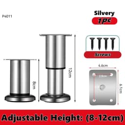1PCS 8-110cm Adjustable Height Furniture Support Legs for Bed Frame Metal Adjustable Furniture Legs for Bed/Sofa/Cabinet/Couch