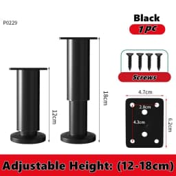 1PCS 8-110cm Adjustable Height Furniture Support Legs for Bed Frame Metal Adjustable Furniture Legs for Bed/Sofa/Cabinet/Couch