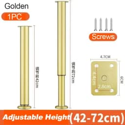 1PCS 8-110cm Adjustable Height Furniture Support Legs for Bed Frame Metal Adjustable Furniture Legs for Bed/Sofa/Cabinet/Couch