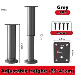 1PCS 8-110cm Adjustable Height Furniture Support Legs for Bed Frame Metal Adjustable Furniture Legs for Bed/Sofa/Cabinet/Couch