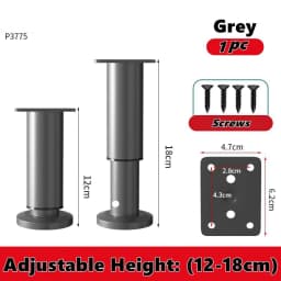 1PCS 8-110cm Adjustable Height Furniture Support Legs for Bed Frame Metal Adjustable Furniture Legs for Bed/Sofa/Cabinet/Couch