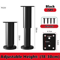 1PCS 8-110cm Adjustable Height Furniture Support Legs for Bed Frame Metal Adjustable Furniture Legs for Bed/Sofa/Cabinet/Couch