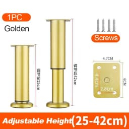 1PCS 8-110cm Adjustable Height Furniture Support Legs for Bed Frame Metal Adjustable Furniture Legs for Bed/Sofa/Cabinet/Couch