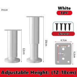 1PCS 8-110cm Adjustable Height Furniture Support Legs for Bed Frame Metal Adjustable Furniture Legs for Bed/Sofa/Cabinet/Couch