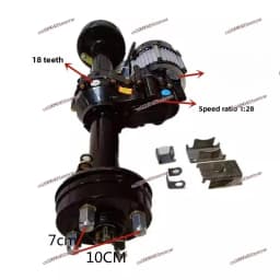 Electric tricycle motor assembly rear axle motor gearbox