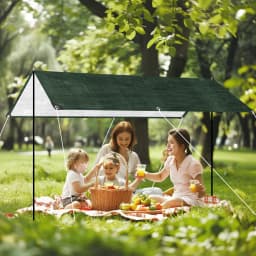 Heavy Duty Tarp Cover Waterproof Tarpaulin UV Resistant Protective Cover with Grommet for Garden Porch Emergency Rain Shelter