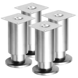 Stainless Steel Furniture Support Legs 38mm~250mm Adjustable Sofa Feet Bed Legs Table DIY Heightening Load-Bearing Accessories